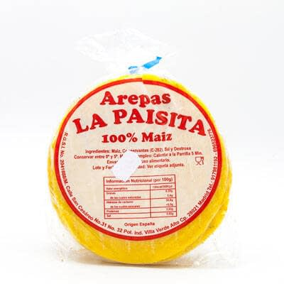 AREPA LA PAISITA AMARILLA PAQ 6 uds Lote 51070425  F.Cad: 07/06/25