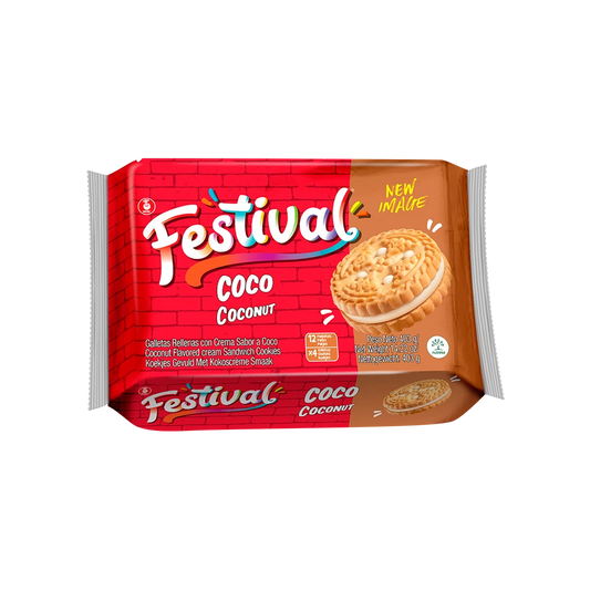 GALLETA FESTIVAL COCO BOLSA 403 GR 12 PAQ Lote 1/1: 202437, fecha cad: 03/03/26,