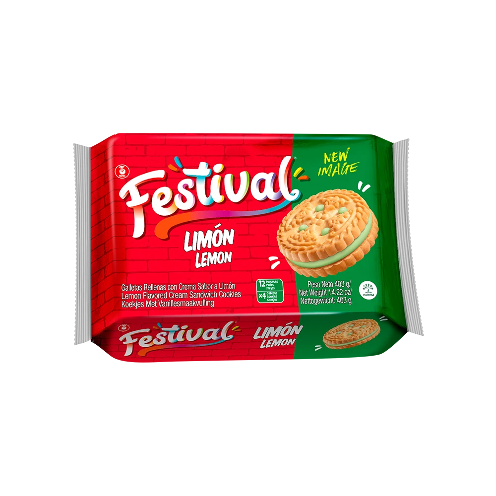 GALLETAS FESTIVAL LIMON BOLSA 403 GR Lote 1/1: 202444, fecha cad: 21/04/26