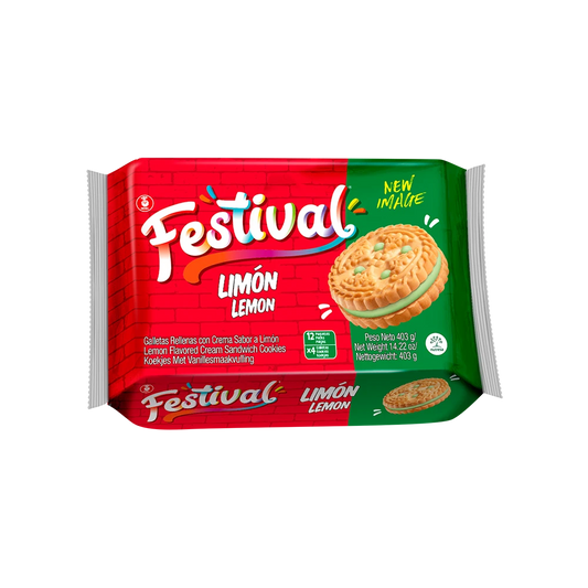 GALLETAS FESTIVAL LIMON BOLSA 403 GR Lote 1/1: 202444, fecha cad: 21/04/26