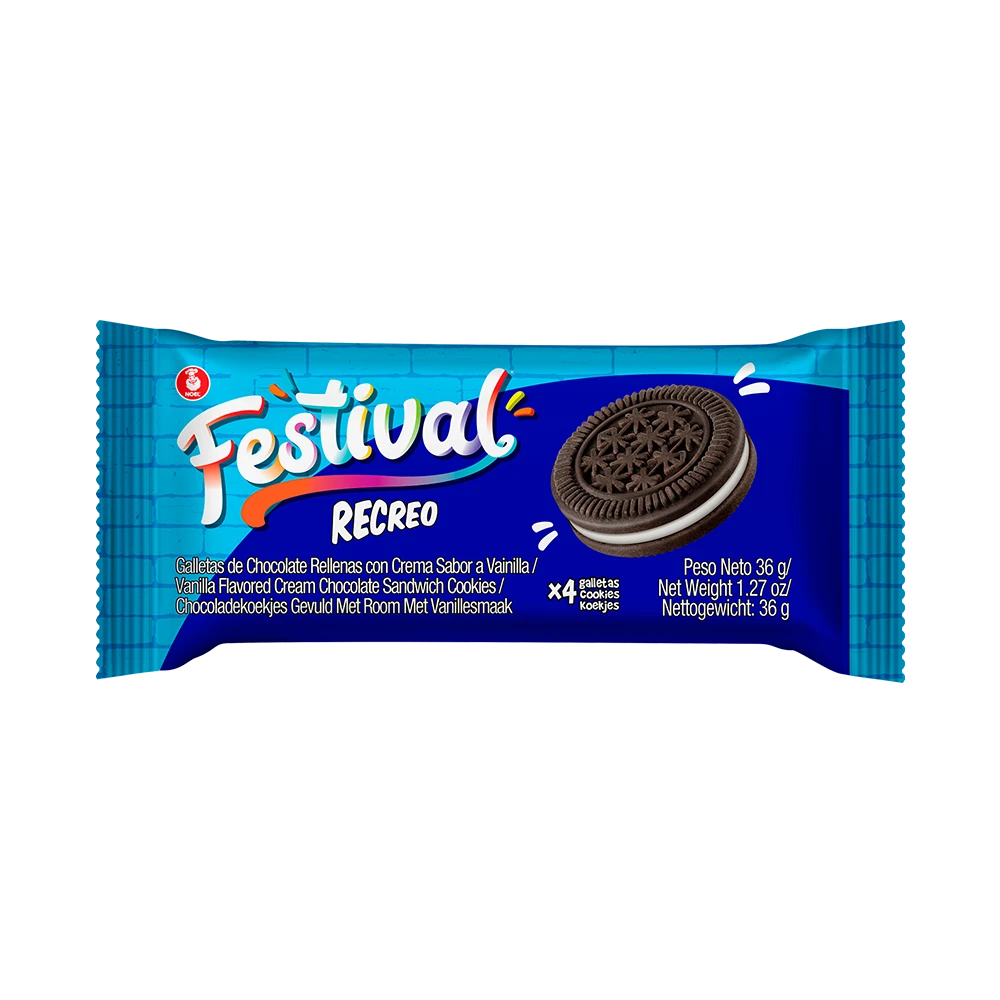 GALLETA FESTIVAL RECREO FUNDA 360 GR CJ X 12 UNID