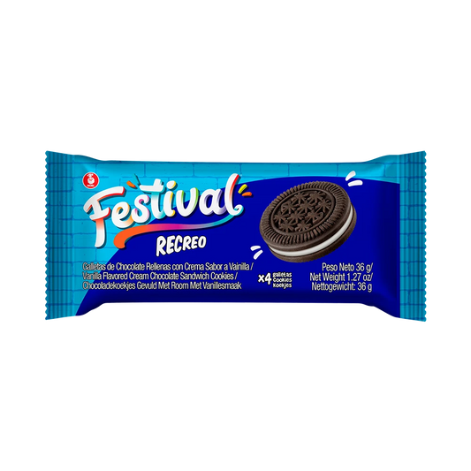 GALLETA FESTIVAL RECREO FUNDA 360 GR CJ X 12 UNID