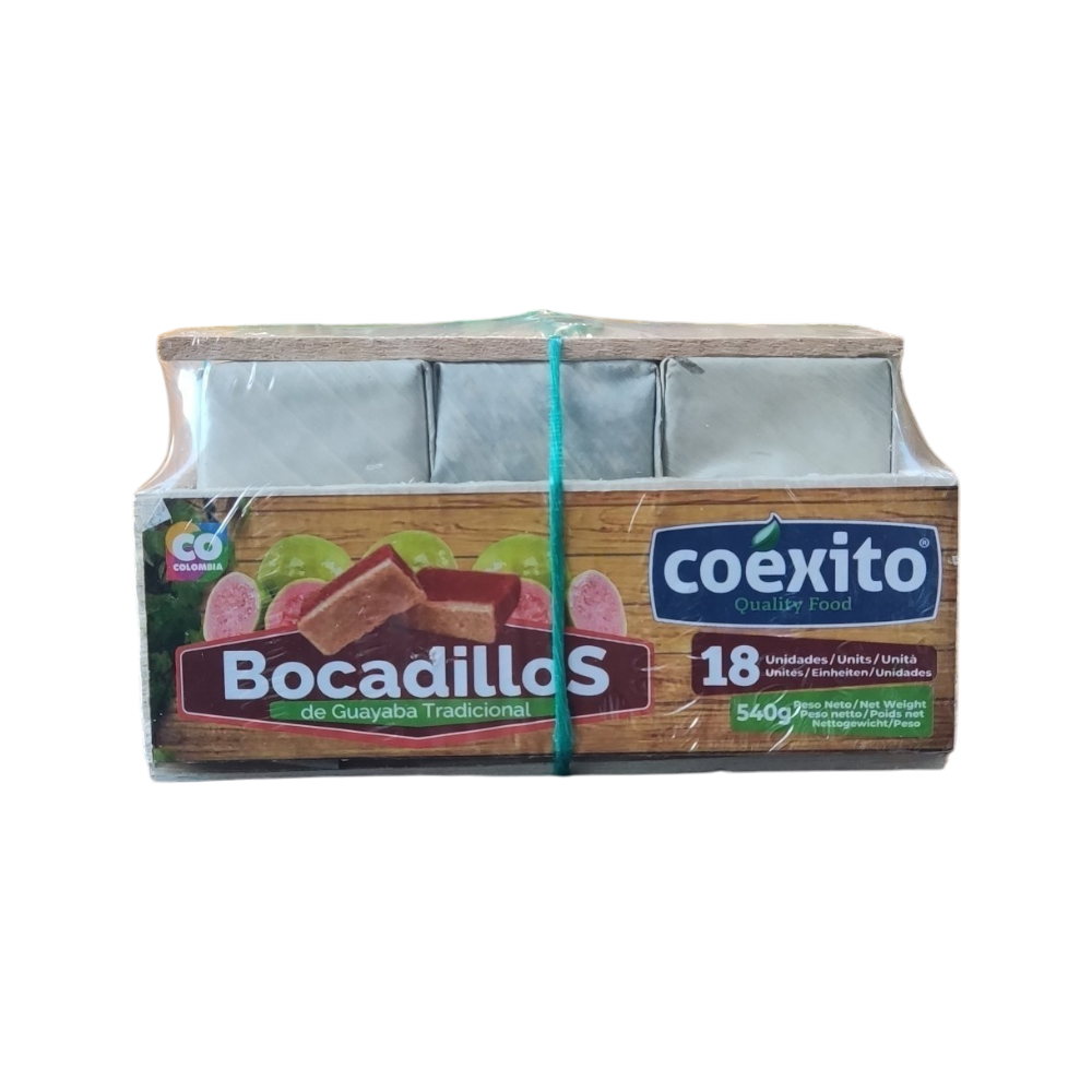 BOCADILLO VELEÑO CAJA MADERA 18und 540gr COEXITO F/Cad: 22/11/2025 Lote:L529624
