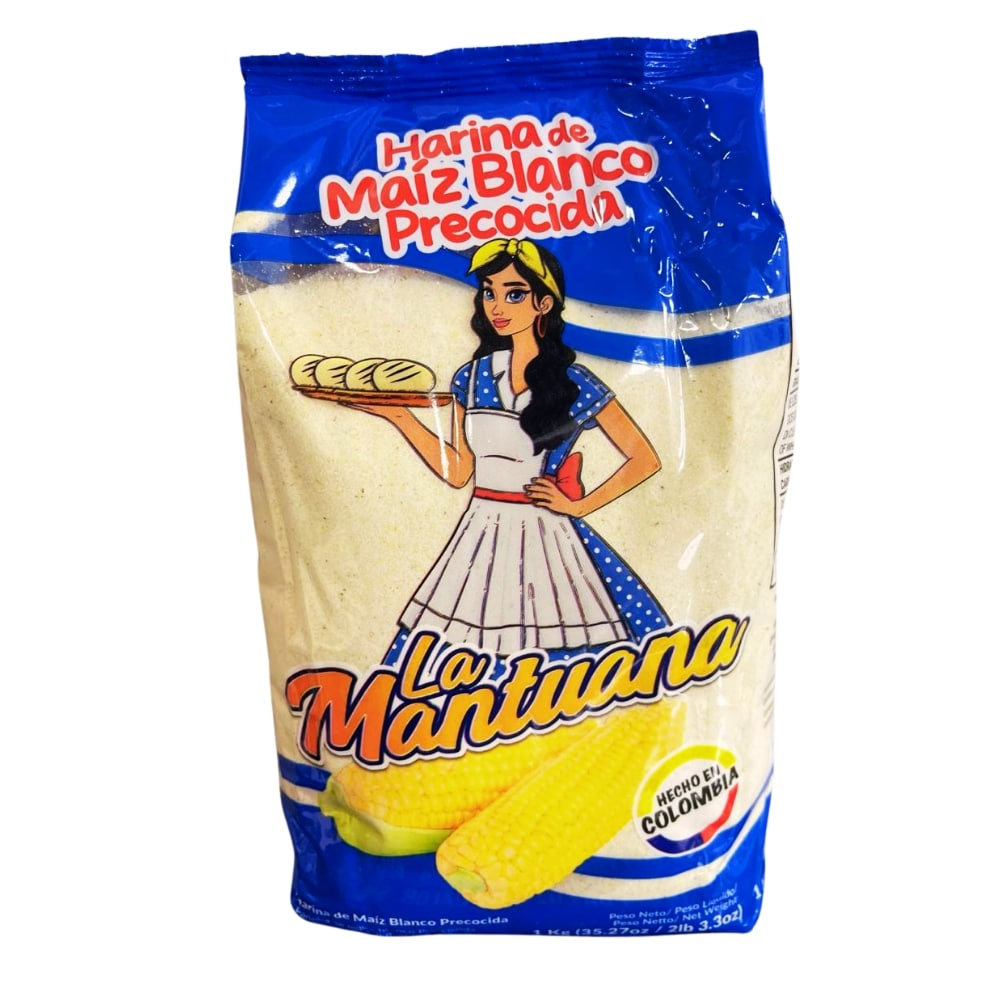 HARINA DE MAÍZ BLANCO LA MANTUANA 1KG Lote: L203 Cant. F.Cad.: 19/11/25
