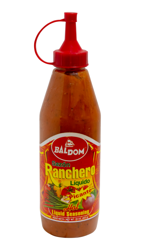 SAZON PICANTE LIQUIDO 15oz RANCHERO BALDOM F/Cad: 18/12/2025 Lote:L180624
